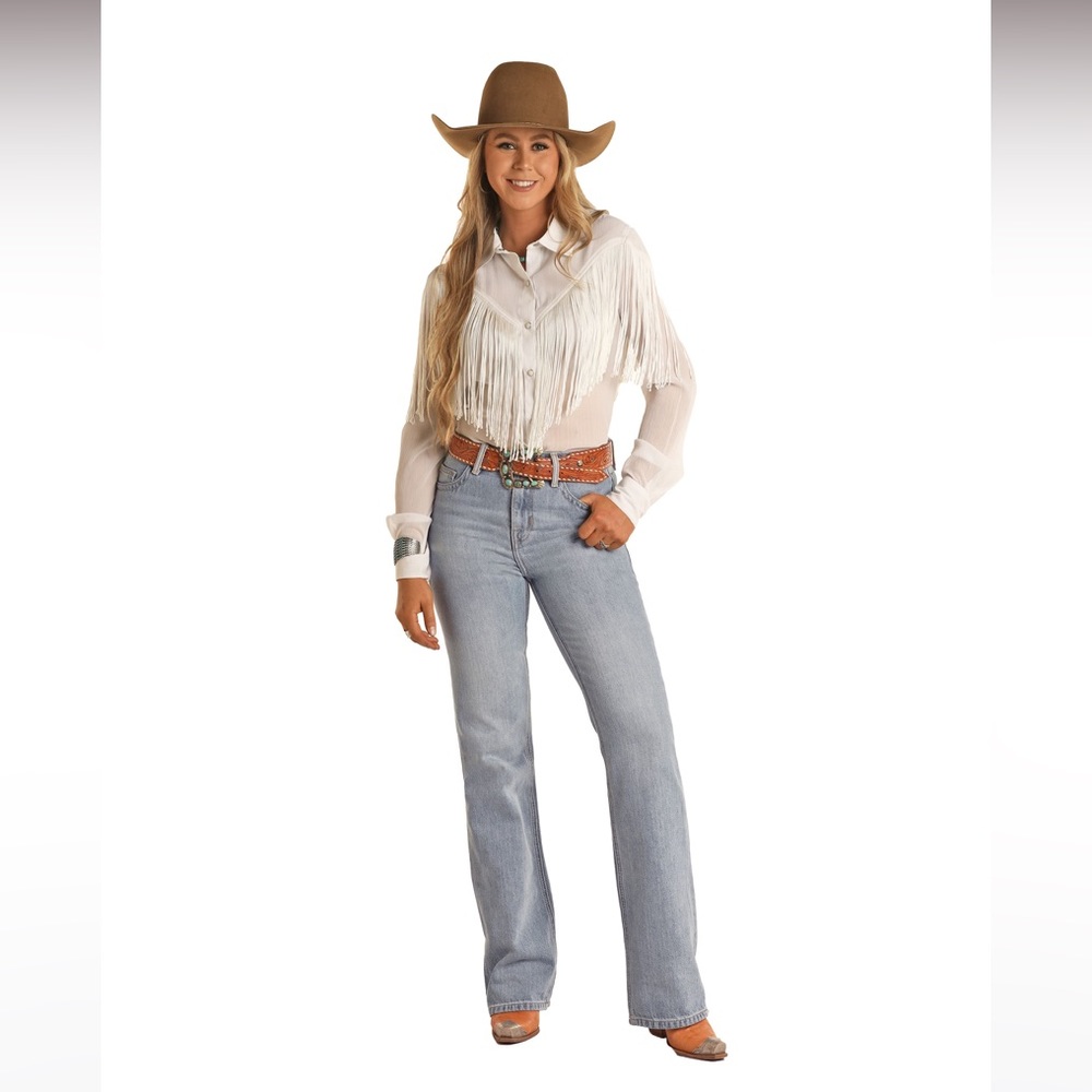 Rock and Roll Ladies West Desperado High rise Bootcut Jeans, 26 x 34